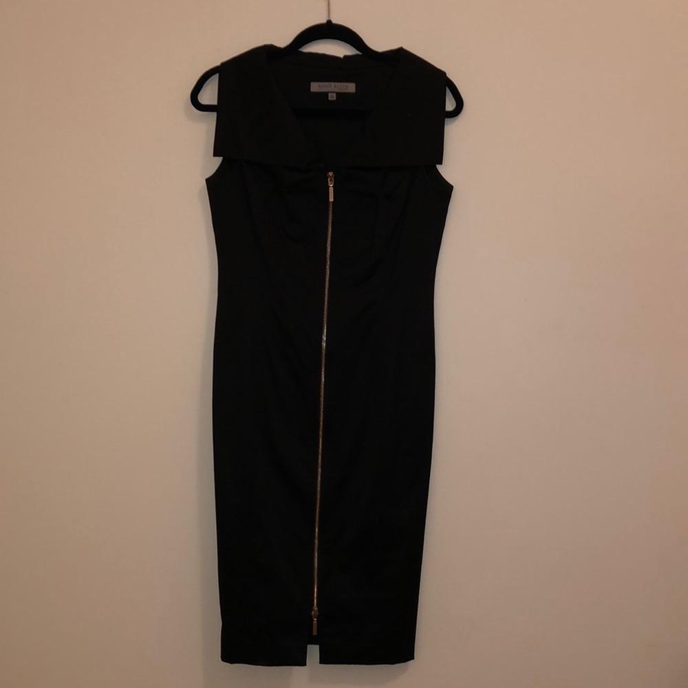 Anne Klein black dress with zipper